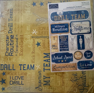 Karen Foster page kit pack 12"X12" - drill team