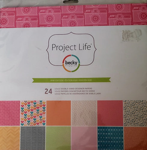 American crafts paper pack - 12 x 12 - Becky Higgins project life kiwi edition