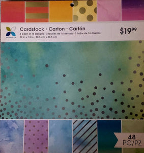 Momenta Paper stack 12"X12" - watercolor look