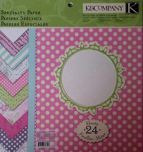 K and company Paper stack 12"X12" - spring specialty pad