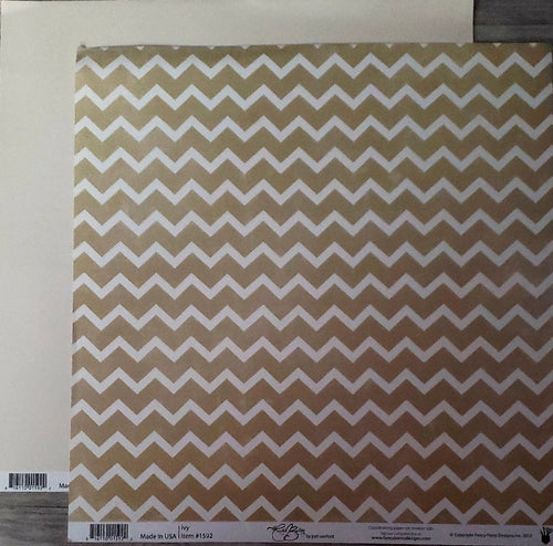 Fancy pants double sided paper 12 x 12 - ivy zig zag