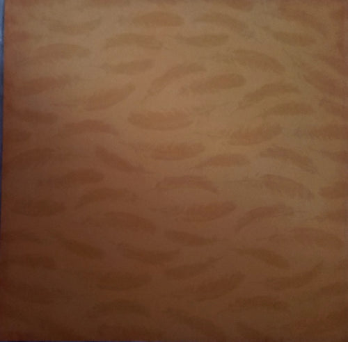 12 x 12 scrapbook single sided paper  - yellow feathers