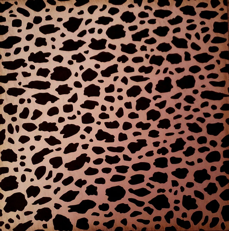 12 x 12 scrapbook single sided paper  - black and tan cheetah print pattern