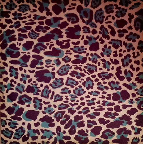 12 x 12 scrapbook single sided paper  - blue leopard  print