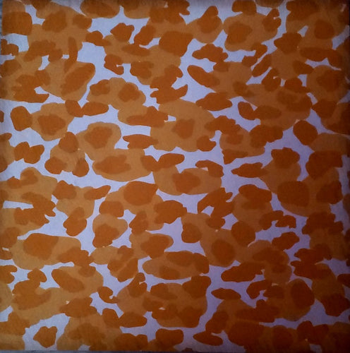 12 x 12 scrapbook single sided paper  - orange leopard print