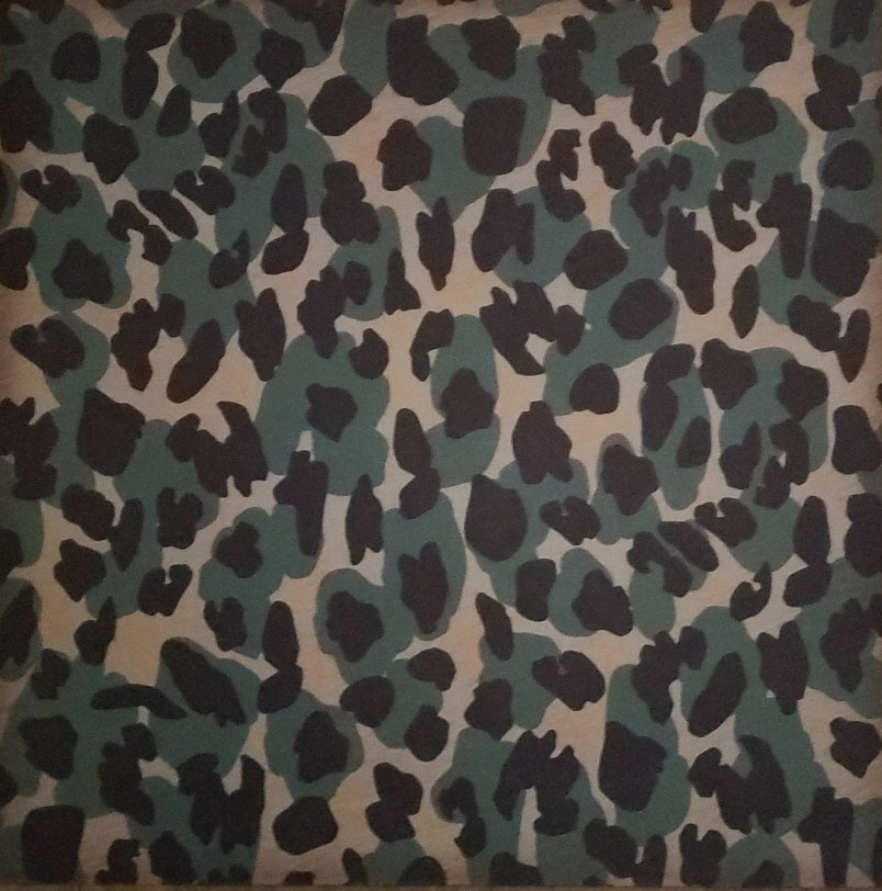 12 x 12 scrapbook single sided paper  - blue large cheetah  print