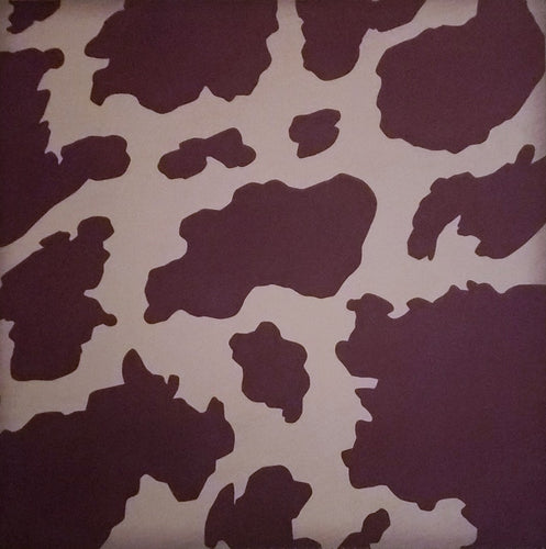 12 x 12 scrapbook single sided paper  - purple cow print pattern