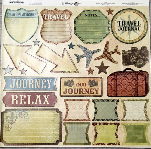 Creative Imaginations 12 x 12 sticker sheet- melange