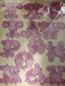 My Minds Eye 12 x 15 XL monogram punchout sheet- Tres Jolie Mademoiselle
