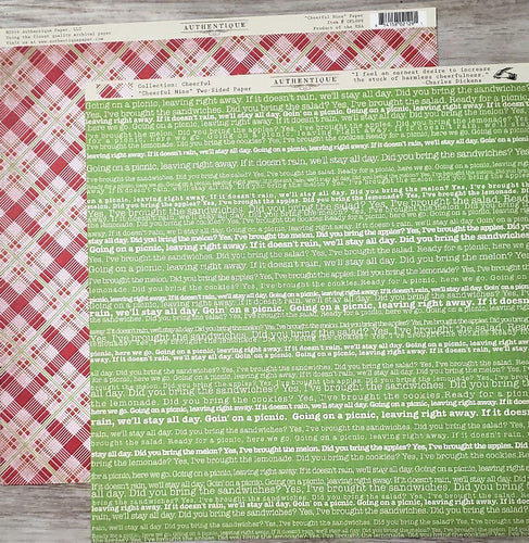 Authentique double sided paper 12 x 12 - cheerful