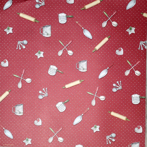 Gooseberry patch single Sided cardstock paper 12 x 12  - kitchen utensils