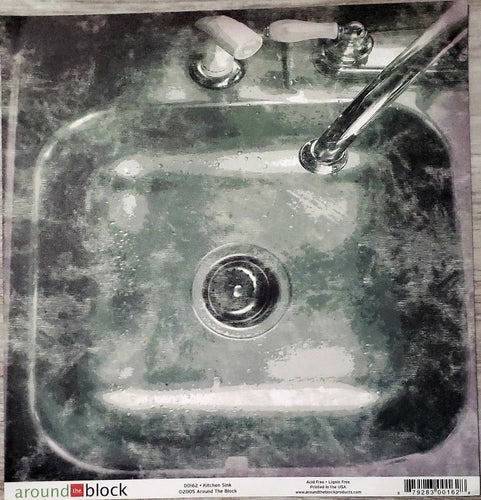 Around the block - double sided paper 12 x 12 - kitchen sink
