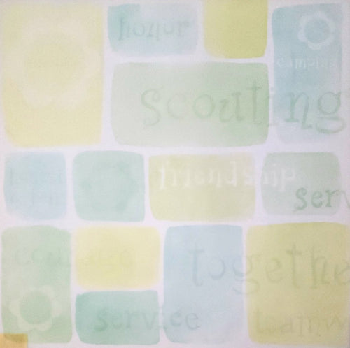 It takes two vellum paper 12 x 12  - girl scout's scouting