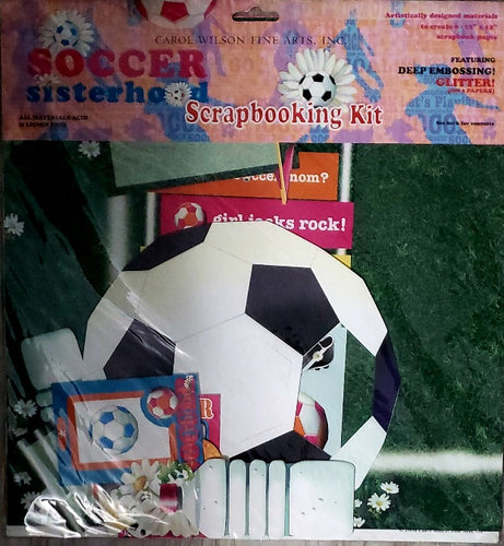 Carol Wilson fine arts - 12 x 12 scrapbook page kit - soccer sisterhood girl