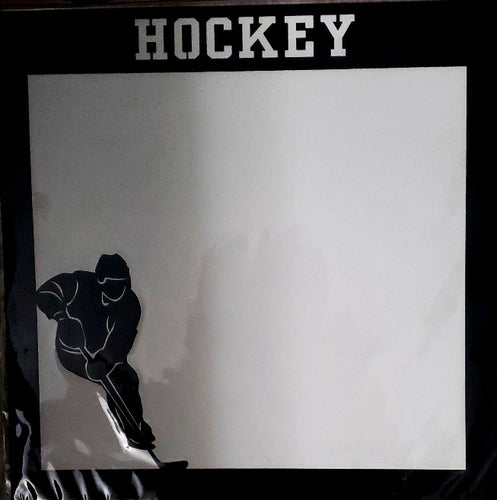Scrapbook 101 - 12 x 12 scrapbook laser cut page - Hockey