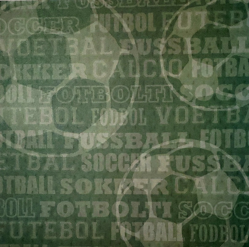 Karen foster single Sided cardstock paper 12 x 12  - soccer green