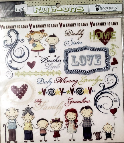 Fancy pants -  rub on  - my family