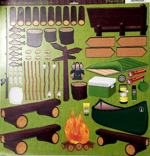 Reminisce - sticker sheet  12 x 12 - the great outdoors