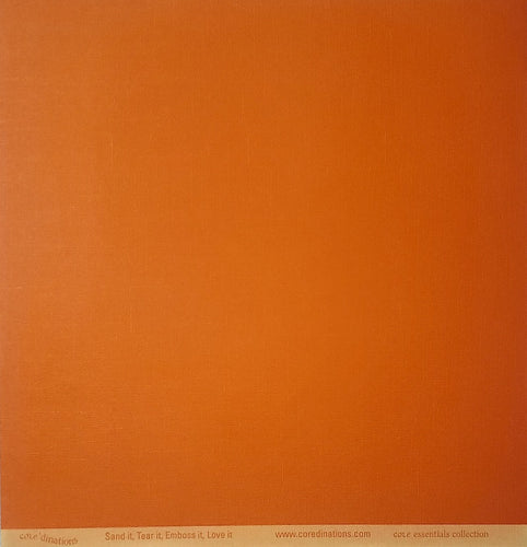 Core'dinations - foundations collection textured solid color cardstock - 12 x 12 - orange