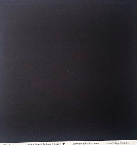 Core'dinations - textured solid color cardstock - 12 x 12 - black magic abracadabra