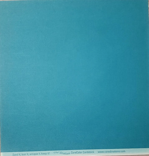 Core'dinations - foundations collection textured solid color cardstock - 12 x 12 - aquarium