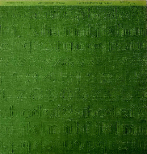 Core'dinations 12 x 12 single sided patterned cardstock - sesame street green embossed alphabet