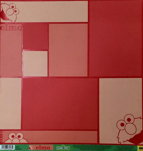 Ek Success 12 x 12 single sided patterned paper - sesame street Elmo color block