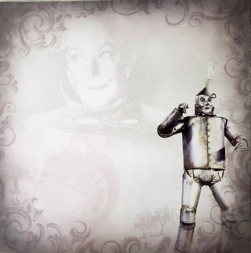Paper House productions 12 x 12 single sided patterned paper - Wizard of oz - tin man