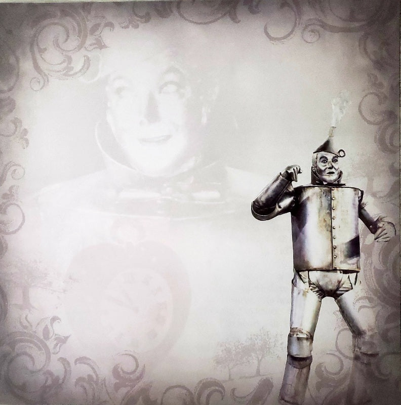 Paper House productions 12 x 12 single sided patterned paper - Wizard of oz - tin man