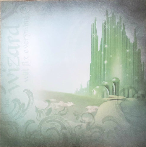 Paper House productions 12 x 12 single sided patterned paper - Wizard of oz - emerald city 2