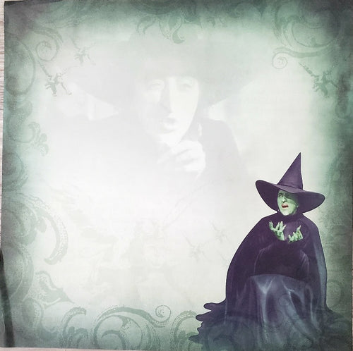 Paper House productions 12 x 12 single sided patterned paper - Wizard of oz - wicked witch
