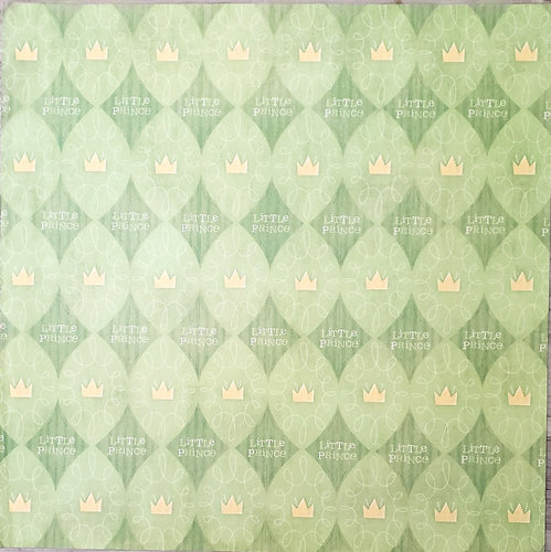 Karen Foster 12 x 12 single sided patterned paper - princess green prince
