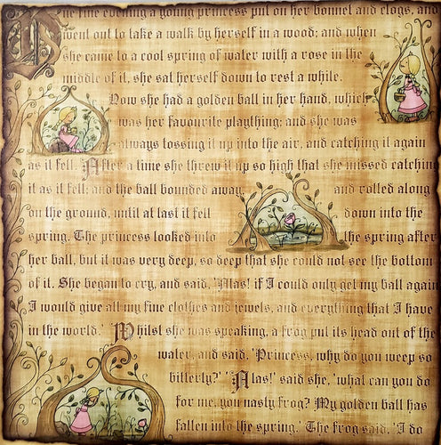 Karen Foster 12 x 12 single sided patterned paper - princess fable