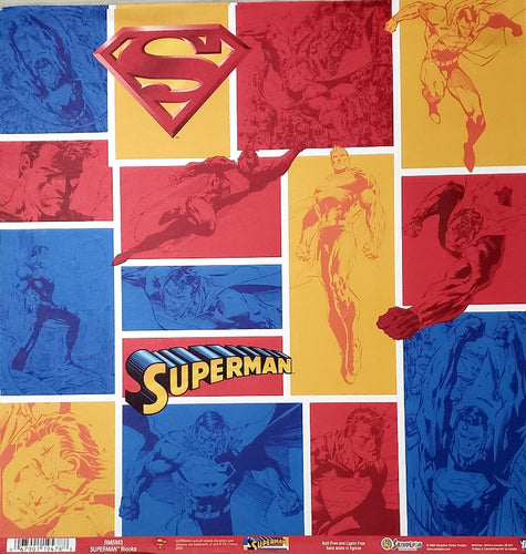 Sandylion 12 x 12 patterned paper - Superman