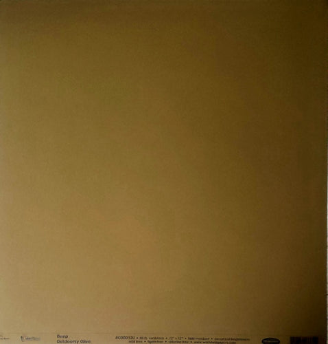 Worldwin colormates solid color cardstock - 12 x 12 - deep Outdoorsy olive