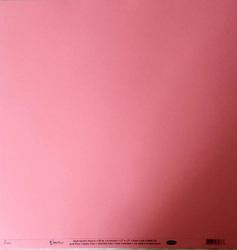 Worldwin colormates solid color cardstock - 12 x 12 - Dark Mostly Mauve