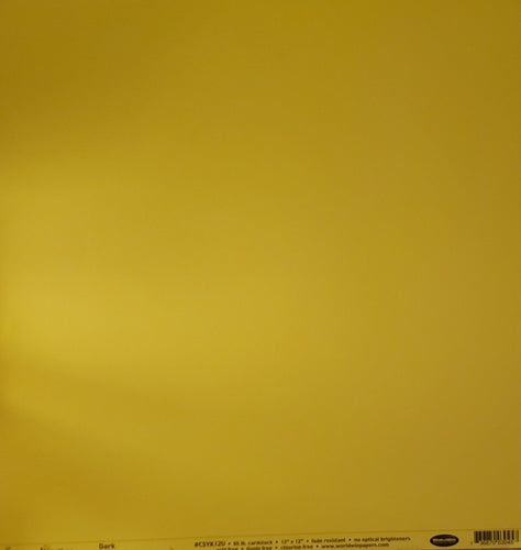 Worldwin colormates solid color cardstock - 12 x 12 - Dark sunshine yellow