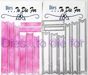 Dies ... to die for metal cutting die - Stitched Fishtail ribbons
