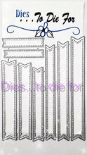 Load image into Gallery viewer, Dies ... to die for metal cutting die - Stitched Fishtail ribbons