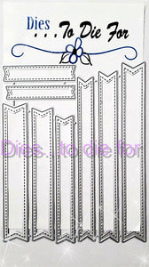 Dies ... to die for metal cutting die - Stitched Fishtail ribbons