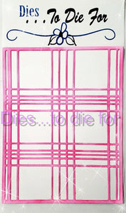 Dies ... to die for metal cutting die - Plaid 2 skinny lines