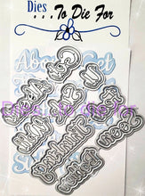 Load image into Gallery viewer, Dies ... to die for metal cutting die - Seasons Sick / Feel Better words with shadow