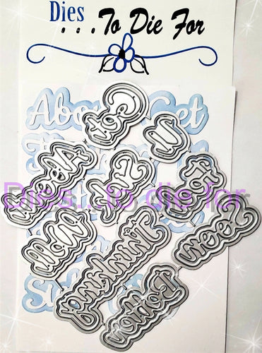 Dies ... to die for metal cutting die - Seasons Sick / Feel Better words with shadow