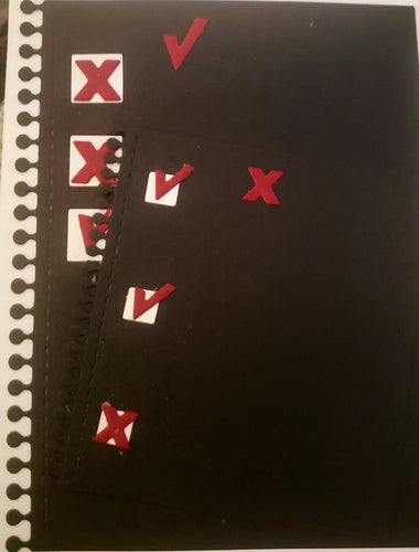 Dies ... to die for LLC metal cutting die - notebook pages, boxes, X and check marks