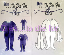 Load image into Gallery viewer, Dies ... to die for LLC metal cutting die - PJ's Pajamas footie
