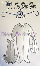 Load image into Gallery viewer, Dies ... to die for LLC metal cutting die - PJ's Pajamas footie