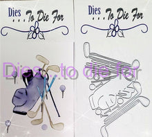 Load image into Gallery viewer, Dies ... to die for LLC metal cutting die - Golf bag, ball and clubs
