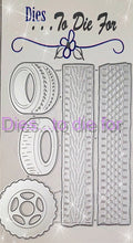 Load image into Gallery viewer, Dies ... to die for LLC metal cutting die - Tires and Tracks