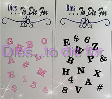 Load image into Gallery viewer, Dies ... to die for LLC metal cutting die - Hannah Varsity Font small minis