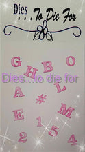 Load image into Gallery viewer, Dies ... to die for LLC metal cutting die - Hannah Varsity Font small minis